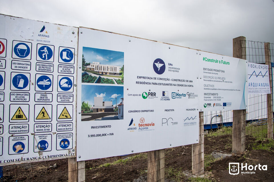 Lançada primeira pedra para a residência universitária do campus da Horta da Universidade dos Açores